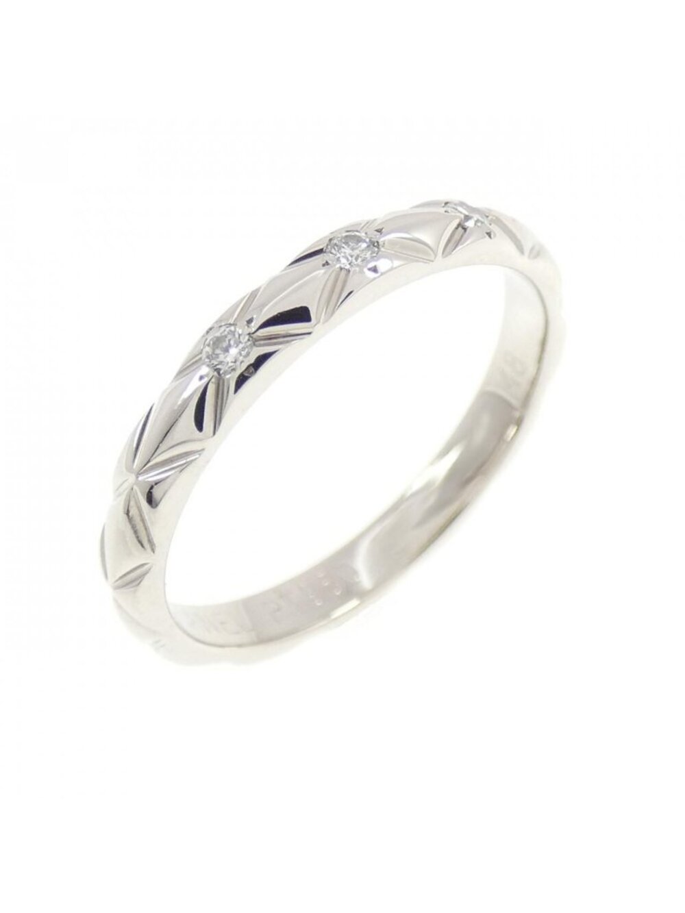 Chanel Diamond Ring Silver